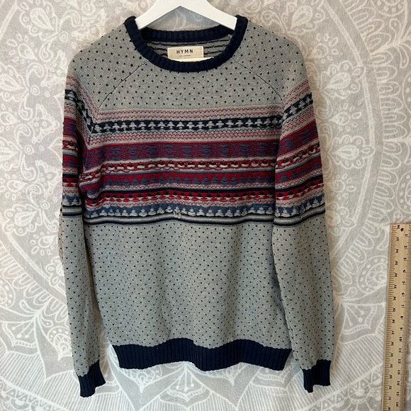 HYMN SWEATER M MEDIUM COLORFUL GRAY - Picture 4 of 13